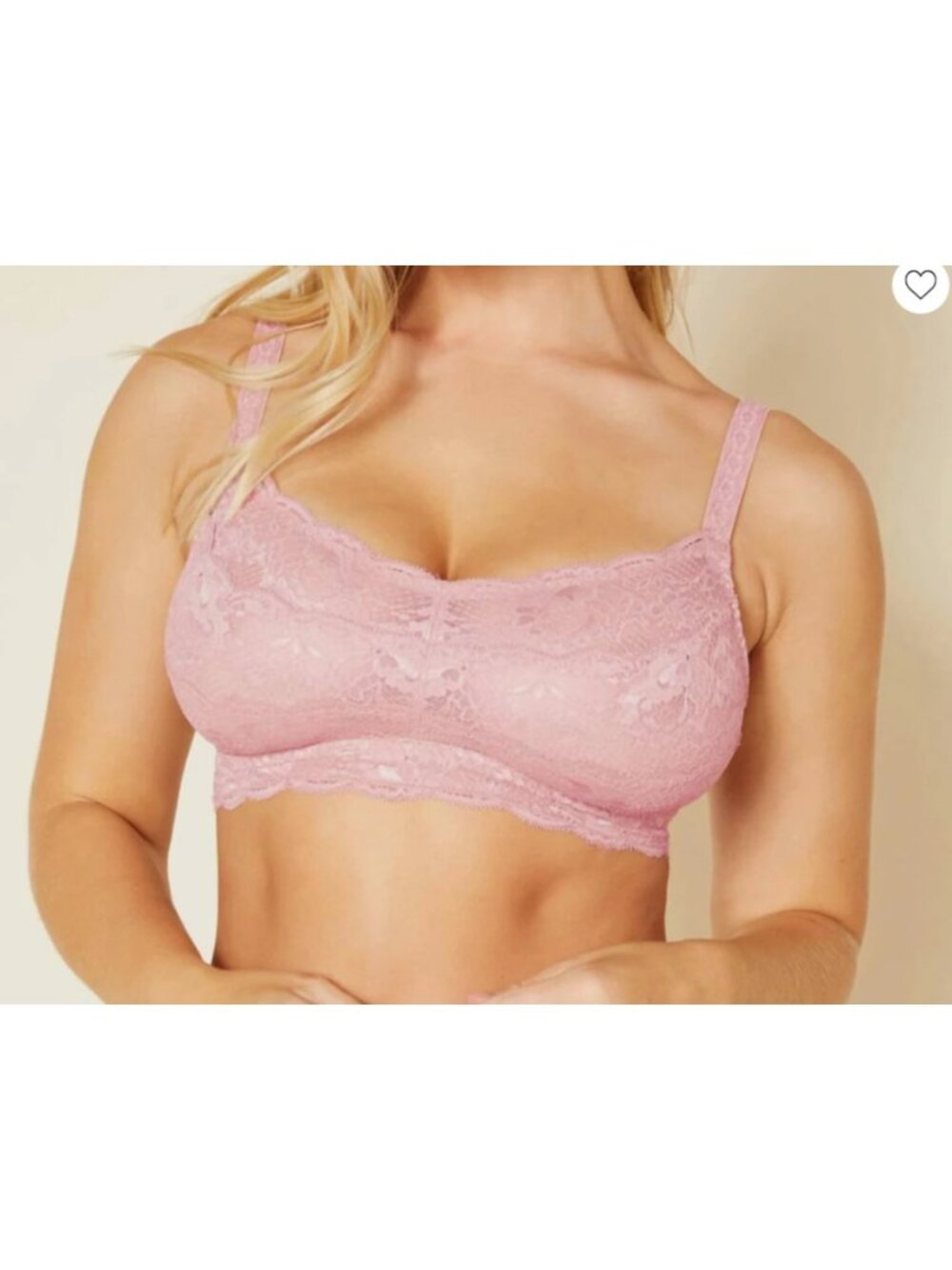 Cosabella Sweetie Bralette Pink Lace Wireless Bra Small Soft Stretch
